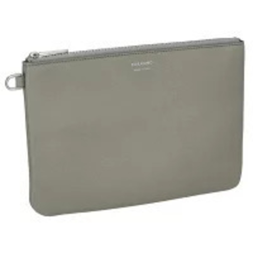 Salvatore Ferragamo Pouch Clutch NE AG Gray Black Portable Cool